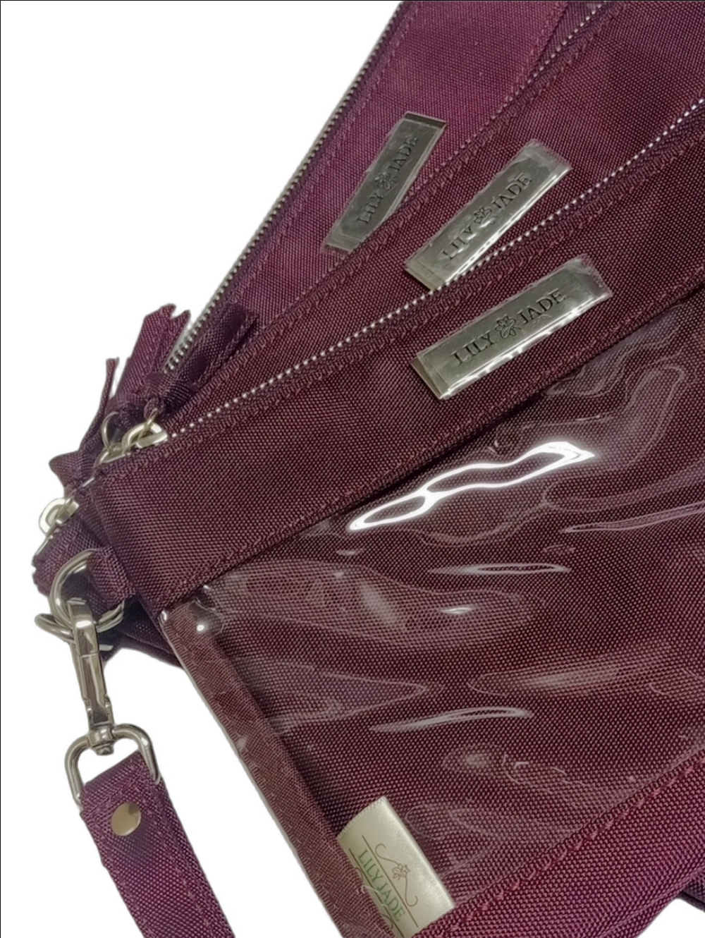 🆕 LILY & JADE MAROON RUBY ZIPPERED SET OF 3 PACKING TRAVEL ORGANIZING BAGS - Picture 4 of 10